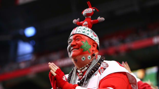 Buckeye fan, Mark J. Rebilas-USA TODAY Sports
